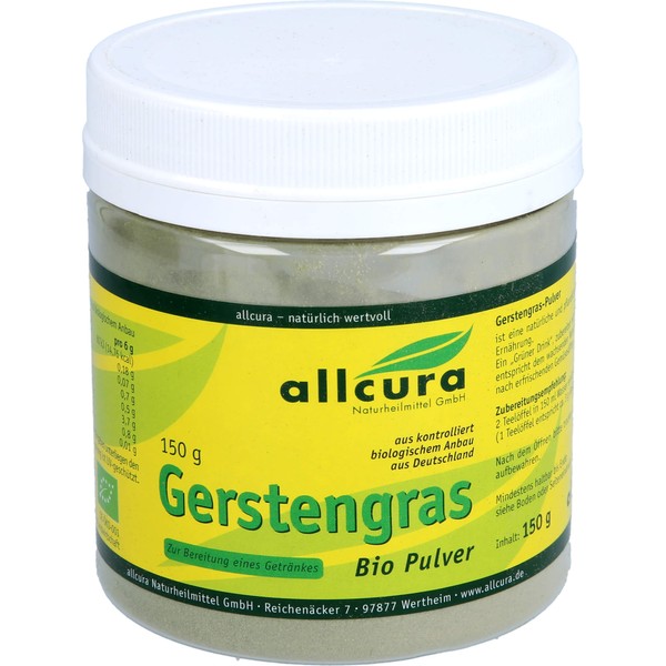 allcura Gerstengras Bio Pulver, 150 g Powder