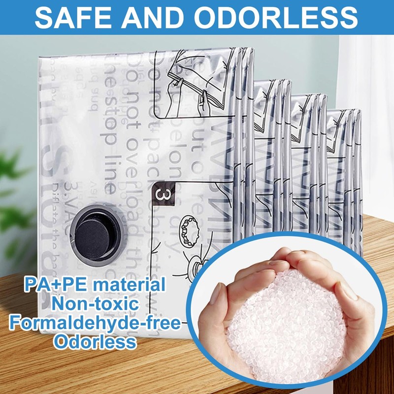Space Saving Vacuum Storage Bag for Clothes, Travel Vacuum Bag