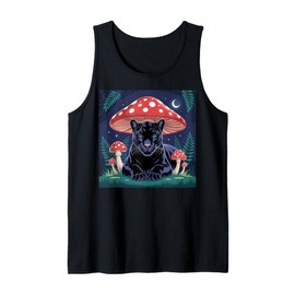 Women Black Panther Cottagcore Mushroom Hat Grunge Aesthetic Tank Top