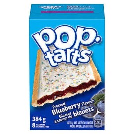 Pop Tarts Kellogg's Pop Tarts Toaster Pastries, Frosted Blueberry 8ct, 384g/13.5 oz., Box