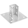 2 Pack Post Base Channel 10 Hole Square for 1-5/8”