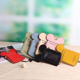 7 Colors Fashions New Leather Oyster Baby Travel Card Bus Pass Holder Wallet Rail Card Cover Case (Red)