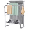 40" H Free Standing Towel Rack with 2 Storage Baskets