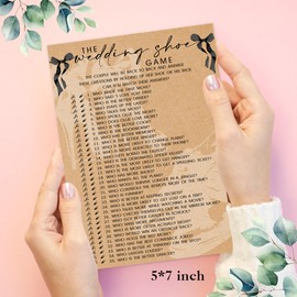 Bridal Shower Games, The Wedding Shoe Game, Bridal Shower Game, Set of 30 Cards, Bridal Games for Showers, Engagement Party Games, Rustic Wedding Shower Games, Wedding Games