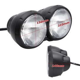 mokuo Motorcycle Head Light Assembly 12V 35W Halogen Lamp Made of PC,Compatible with 2009-2014 Yamaha Zuma 125 Scooter