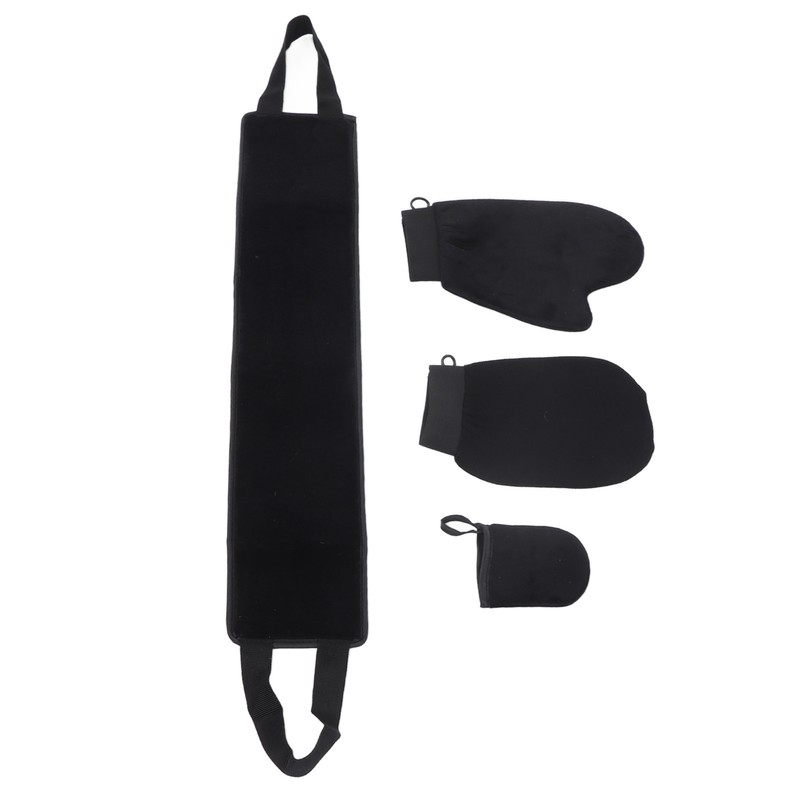 4 Pcs Self Tanner Mitt Velvet Soft Reversible Exfoliating SPA