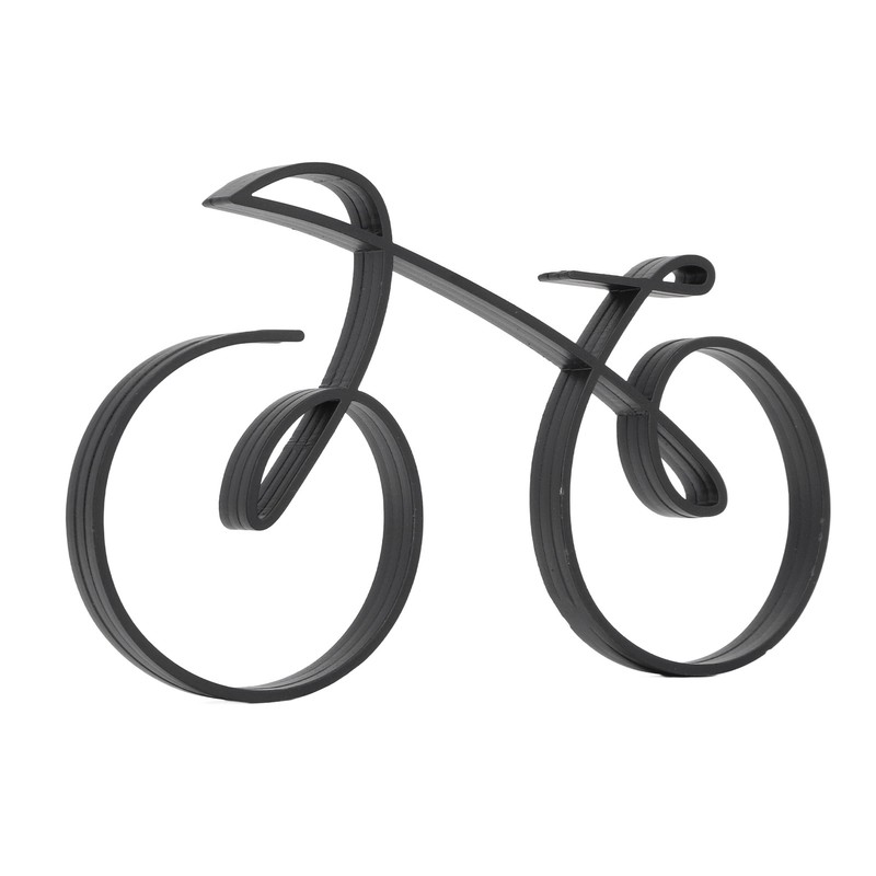 Minimalistic Bike Sculpture Metal Modern Wire Framed Style Bike Ornament