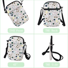 Crochet and Cats Shoulder Bag Funny Crochet Cat Crossbody Bag Gift Crocheter Gift Cat Lover Gift Crochet Lover Gift (Crochet Cat B UK)