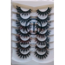 TIANA TREASURE TROVE DSD-02 SAMANTHA False Lashes Faux Mink Fake Eyelashes 7 Pairs Wispy Dramatic Volume and Length Black Reusable Natural Vegan