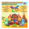 Coodoo Dinosaur Toys Magnetic Tiles Lava Dinosaur World Set -