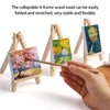 Mini Easel Stand, 2pcs Wooden Mini Easels for Display Tabletop