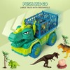 TEMI Dinosaur Transporter Truck Play Set - Includes Tyrannosaurus Carrier, 8 Dino Figures, Activity Mat, Dinosaur Eggs, and Jurassic Adventure for Boys and Girls Ages 3-5