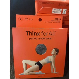 Thinx for All Women's Super Absorbency Bikini Period Underwear Gray Size S