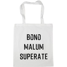 Hippowarehouse Bono Malum Superate Tote Shopping Gym Beach Bag 42cm x38cm, 10 litres