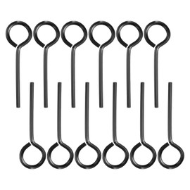 PATIKIL 5/64" Standard Hex Dogging Key, 12 Pack Solid Steel Wrench Door Key with O-Ring Full Loop for Crash Bar, Push Bar Emergency Exit Devices, Black
