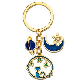 Davrock Cat Keychain Gifts for Cat Lovers Funny Gifts for Women Cute Keychains for Women Car Keyrings Friendship Gift Christmas Gift Ideas