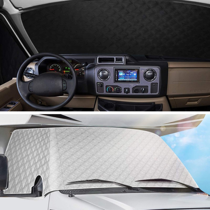 RV Windshield Cover Compatible with Class C Ford E450 1997-2025