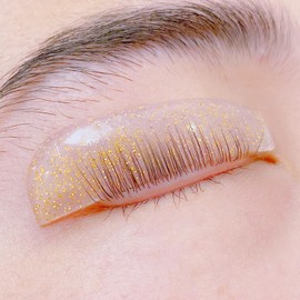 Korean Lash Lift Shields Asian Flat Shields 1mm Thin Lash Lift Pad For NO.1 Perm Soften Eyelashes 100% Glueless Lash Lifting Pads For Salon Usage Flatter Rods For Perming Lashes Thoroughly (Gold)