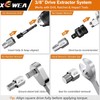 XEWEA 22PCS 3/8" Drive Screw Extractor Set, Bolt Remover Kit