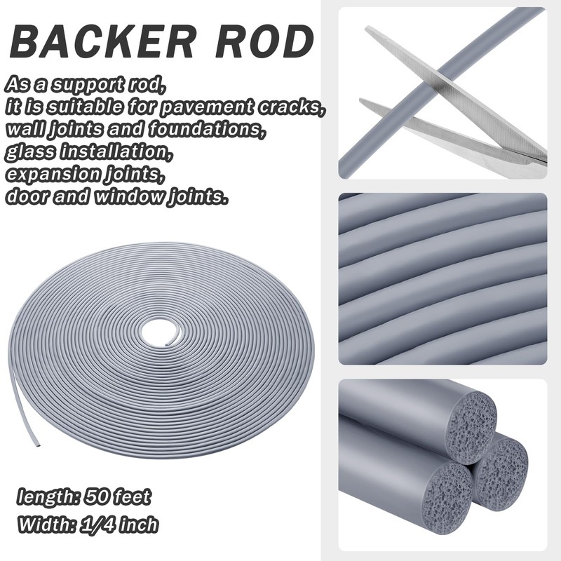 Frienda Backer Rod Foam Rubber Caulk Saver Concrete Expansion Joint