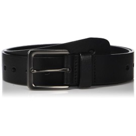 Perry Ellis Men's Portfolio Oval Holes Casual Belt 38mm, Black, 36