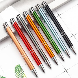 Metal Ballpoint Pens, Retractable Rollerball Pens, Assorted Colors, Smooth Writing, Durable and Flexible Pen Clip, Refillable