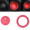 Fydun Engine Start Ring Stickers, 2 Pcs Aluminum Alloy Engine