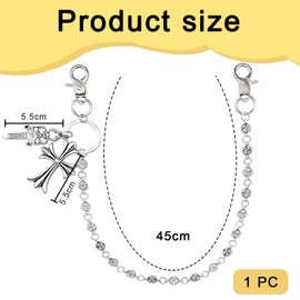 Jean Chain Men, Fashion Accessories Belt Chains Wallet Chain for Men Hip Hop and Punk Accessories, Trouser Chains Suitable for Daily Dressing Music Festivals Parties Art Events