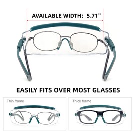 UKNOW Safety Goggles Over Glasses, Anti Fog Safety Glasses with Clear Wraparound Lens, ANSI Z87.1 Protective Eyewear