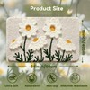 Bathroom Rug Mat, White Daisy Flower Bath Mat with Soft