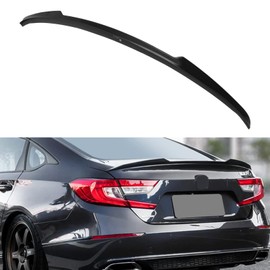 cciyu V Style Rear Trunk Lip Spoiler Wing Fits For 2018-2021 For Honda Accord Sedan Racing Trunk Spoiler(Carbon Fiber)
