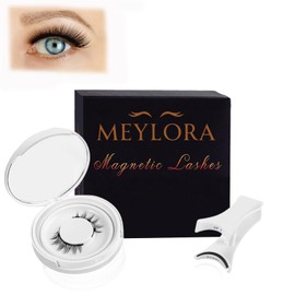 Meylora Magnetic Lashes, Reusable No Glue Needed Eyelashes Kit with Easy Apply Applicator Natural Look for Beginners (Simple)