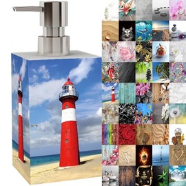 Soap Dispenser, Many Beautiful Soap Dispensers to Choose From, Stylish Design, Eye-catching for Any Bathroom (Lighthouse)