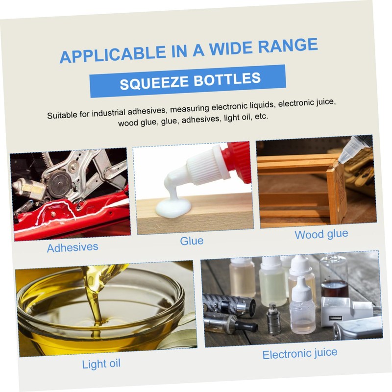 SAFIGLE 20Pcs Translucent Dispenser Bottle Reusable Squeeze Bottles for Liquid