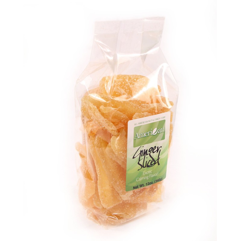 12oz Gourmet Style Bag of Exotic Thai Crystallized Ginger Slices