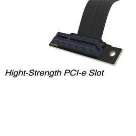 XRIKUI PCIe x4 4.0 Riser Cable,PCI-Express 4X Male to Female Extension Cable PCI-e Extender Adapter 20CM_Dual 90 Degrees