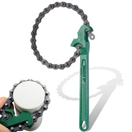 9 Inch Heavy Duty Ratcheting Chain Wrench Reversible Oil Filter Tool Pipe Fittings Tools Fit Max 5 Inch Diameter With Toothed Chain