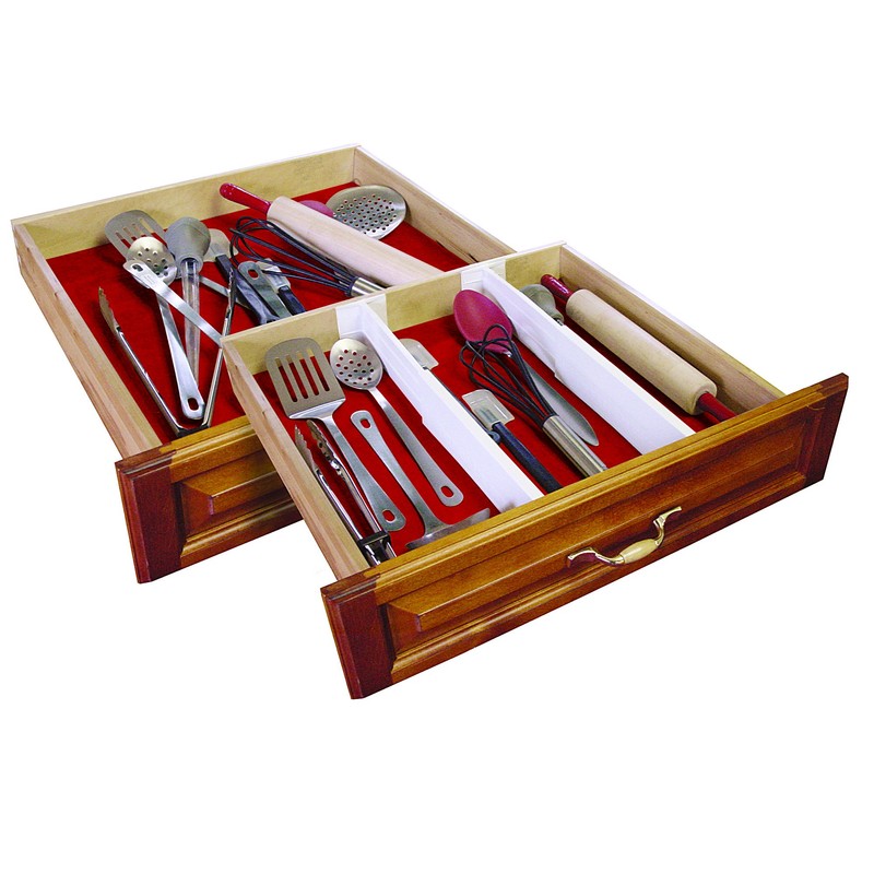 Dial Industries Adjustable Spring Loaded Kitchen, Junk, Office Drawer Organizer