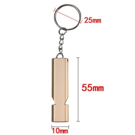 HRLORK 2 Pieces Emergency Whistle Outdoor Survival Safety Whistle Metal Keychain Whistle with Lanyard and Keychain for Training Pet Camping Hunting Hiking-Silver