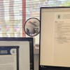 Ampper Glass Clip On Rear View Cubicle Mirror, Flexible Convex