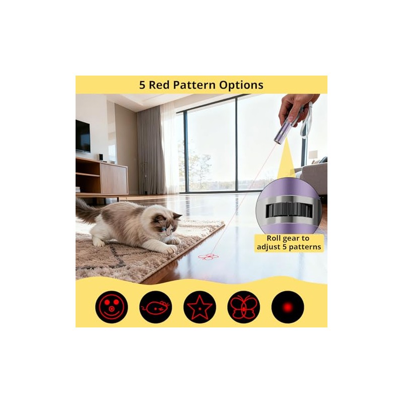 Cat Toy, Distinctive Purple Painted Metal Casing with Paw Print