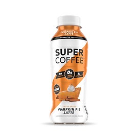 Super Coffee, Pumpkin Pie Latte, 10g Protein - Ready To Drink Protein Iced Coffee, 12 Fl Oz (Pack of 12) Low Net Carbs, No Added Sugar, Keto Friendly super coffee