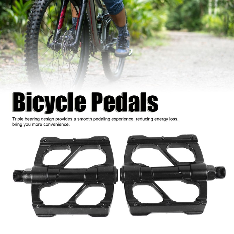 Mountain Bike Pedals 3 Bearings Aluminum Alloy Wide Platform Slip