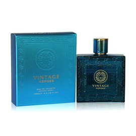 Vintage Heroes Men's Parfum, Mint Geranium Vanilla Cologne, 3.4 Fl Oz/100 Ml