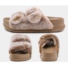 KuaiLu Women’s Fluff Slide Slipper Faux Fur Platform Slippers with