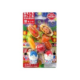ブリスターパック おもしろ消しゴム 祭り