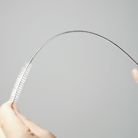 Mmaxboss Cepillo para Popotes, Limpia Pipas para Manualidades, Cepillo para Popotes de Acero Inoxidable y Silicona,Limpia Popotes, Cepillo de Limpiador de Paja Largos de （10PCS）