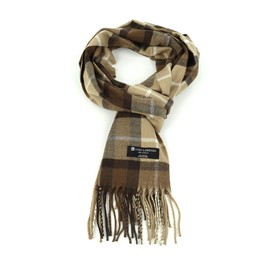 Umo Lorenzo Soft Luxurious Cashmere Feel Fall Scarf for Men and Women - Plaid Designer Scarves