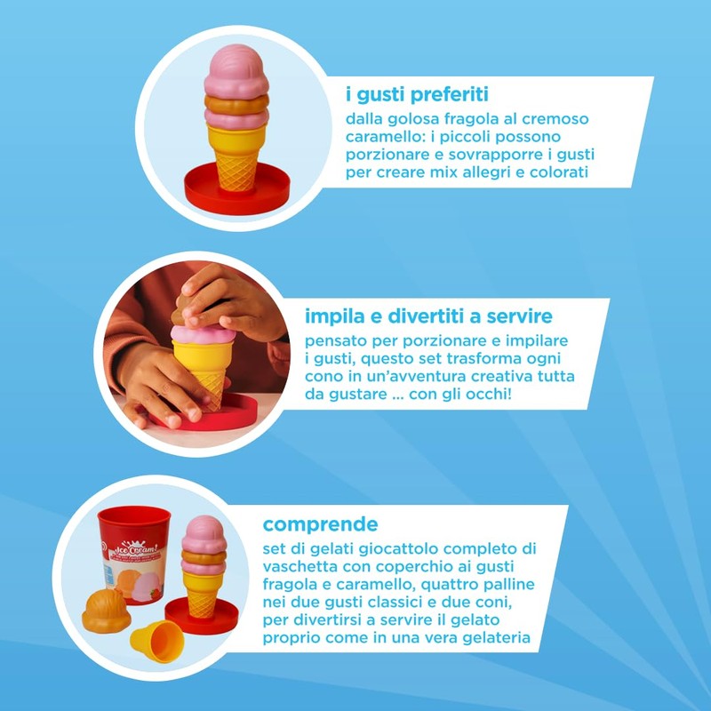 Casdon barattolo gelati giocattolo ufficiale Algida - Fragola e caramello