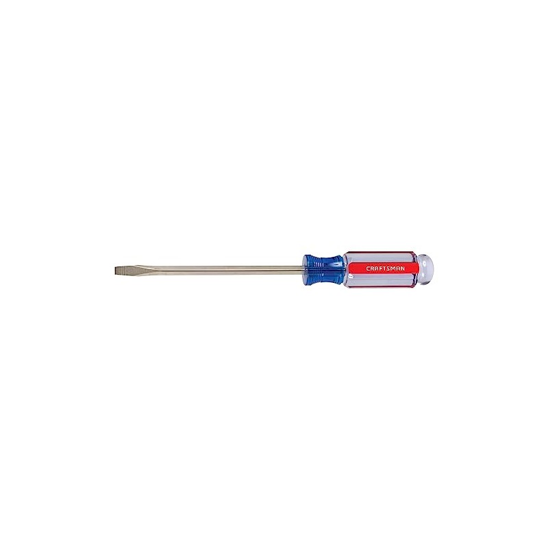 CRAFTSMAN Screwdriver, 1/4-in x 6-in Slotted, Acetate Handle (CMHT65015)